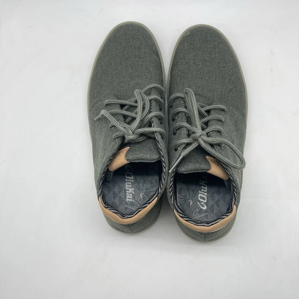 Olukai Nana Hele Wai'apo‎ Chukka Boots Mens 9 US Green Canvas Comfort Sneakers